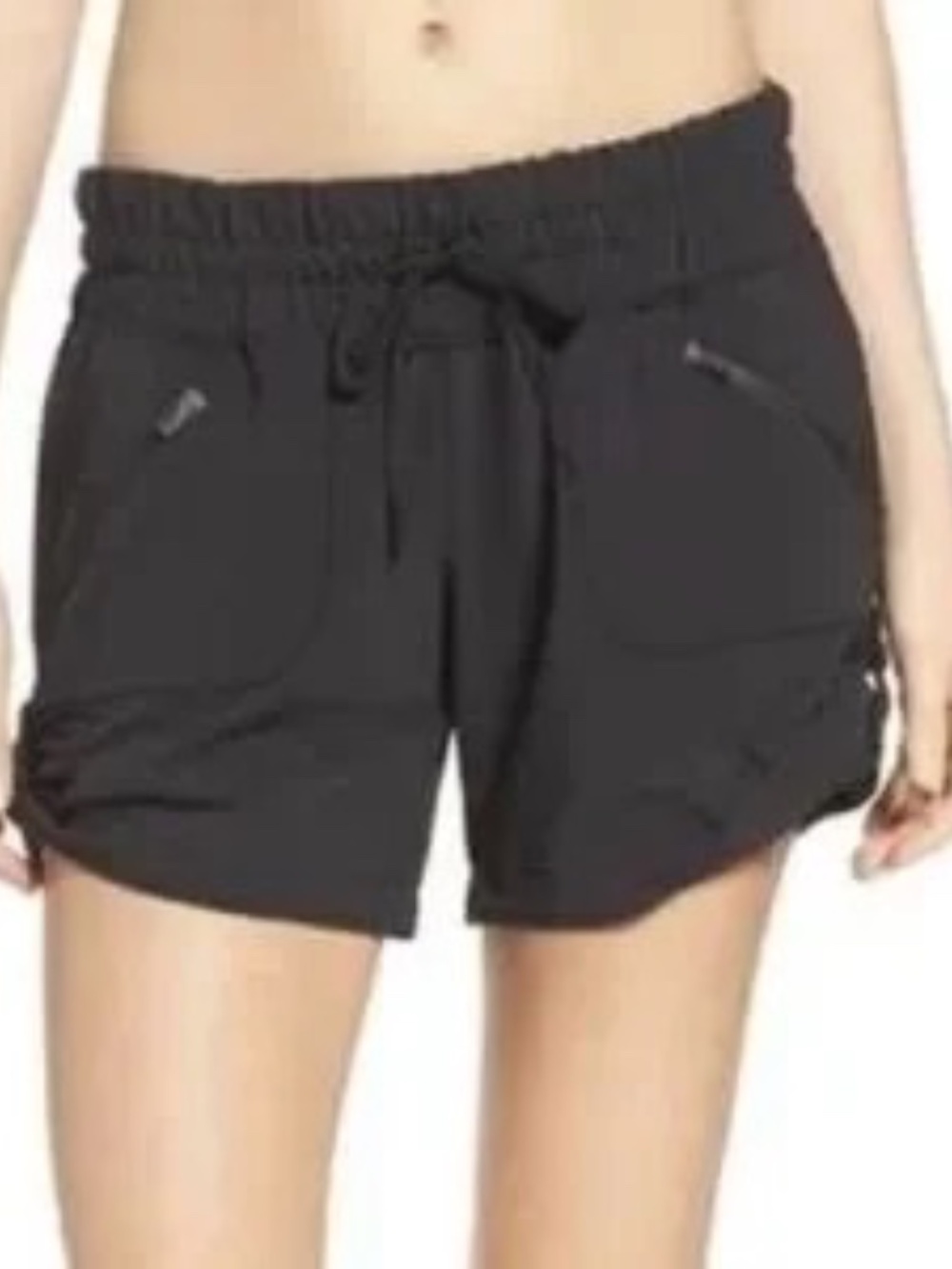 Zella Black Athletic Shorts With Zipper Pockets
